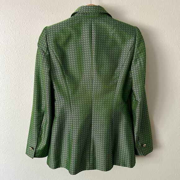 Escada Margaretha Ley Green Jacquard Women's Blazer EU Size 36 US Size Small - Picture 9 of 14